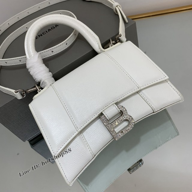 Balenciaga專櫃爆款手搓紋鑽扣xs號手提包 巴黎世家Hourglass沙漏包 fyj1899